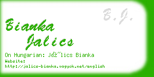 bianka jalics business card